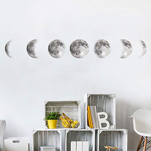Clest F&H Gracioso Luna original Pegatinas de pared de arte de diagrama de fase para habitación de niños