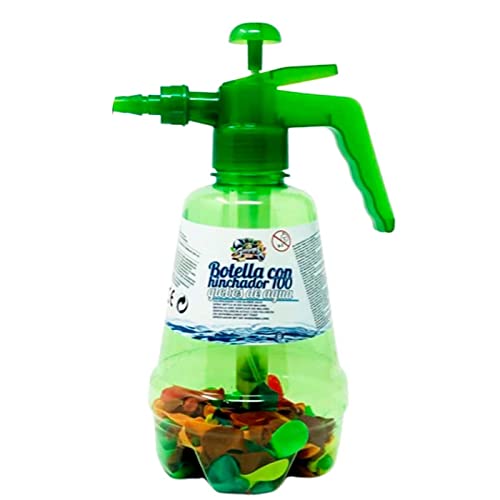 various Juego de Agua,Botella con Hinchador Globos Agua Botella Inyectora para Llenar Globos De Agua Super Rápido (botella+200)